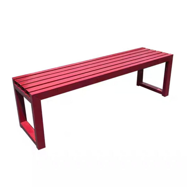 Backless Slatted Patio Bench