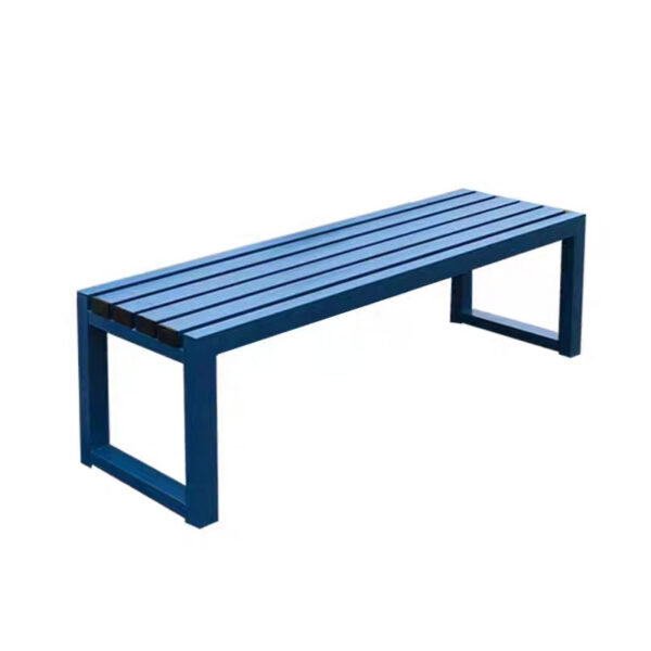 Backless Slatted Patio Bench
