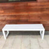 Backless Slatted Patio Bench