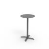 Commercial Outdoor Metal Bar Table and Backless Stool Set