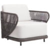 Cord-Style Cushioned Lounge Armchair