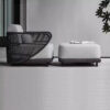Cord-Style Cushioned Lounge Armchair