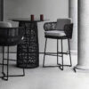 Cord-Style Cushioned Lounge Armchair