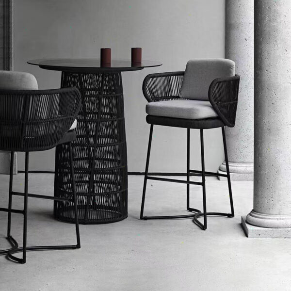 Cord-Style Cushioned Lounge Armchair