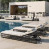 Cord-Style Cushioned Lounge Armchair