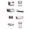 Cord-Style Cushioned Lounge Armchair