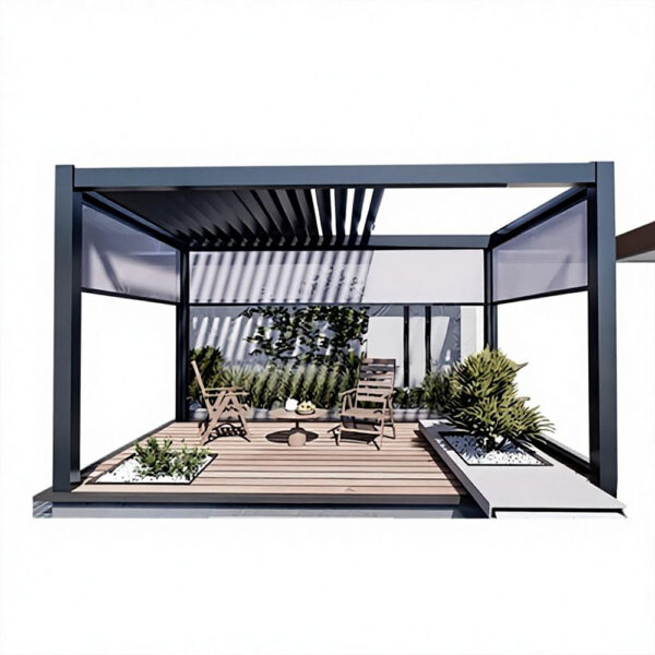 Freistehende Pergola mit Lamellen für die Beschaffung von Projekten im Außenbereich