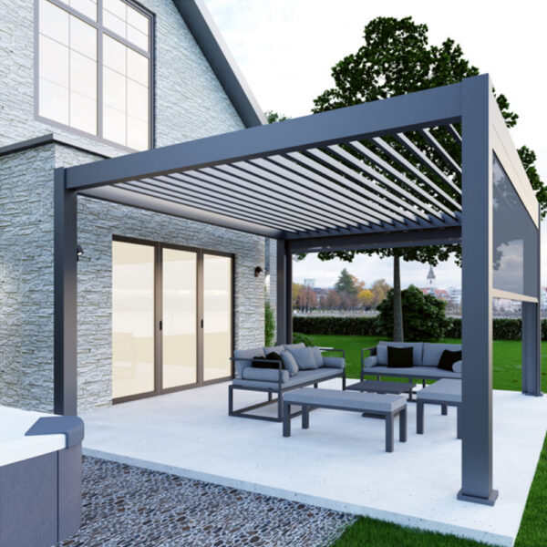 Freistehende Pergola mit Lamellen für die Beschaffung von Projekten im Außenbereich
