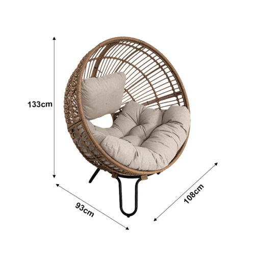 Freestanding Woven Egg Chair for Wholesale Lounge Sourcing