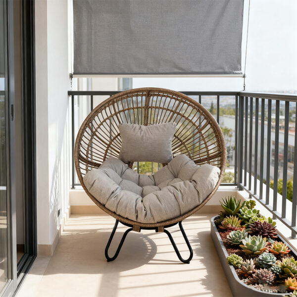 Freistehender, geflochtener „Egg Chair“ für den Großhandel mit Lounge-Möbeln
