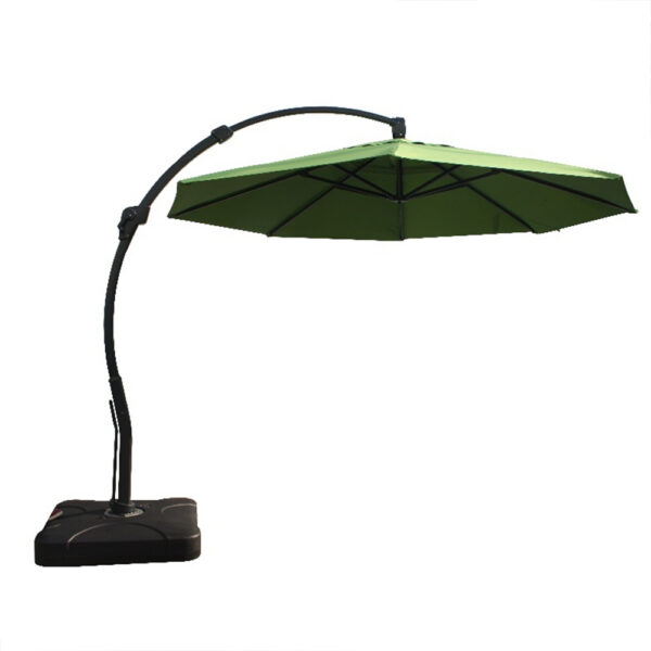 Ombrellone da giardino verde a sbalzo