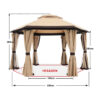 Sechseckiger Pavillon mit Soft-Top-Dach