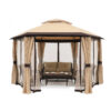 Sechseckiger Pavillon mit Soft-Top-Dach