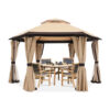 Sechseckiger Pavillon mit Soft-Top-Dach