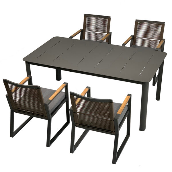 Open-Frame Patio Dining Table and Chairs