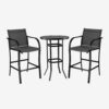 Patio Bistro Table and Tall Sling Chairs