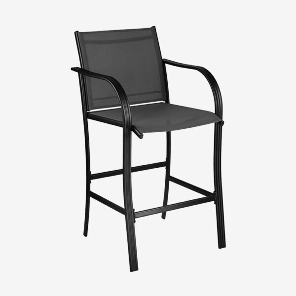 Patio Bistro Table and Tall Sling Chairs