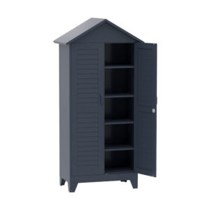 Tall Outdoor Storage Cabinet with Four Shelves