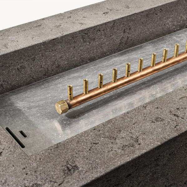 Wholesale Rectangular Linear Fire Pit with Recessed Base