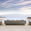 Wholesale Rectangular Linear Fire Pit with Recessed Base