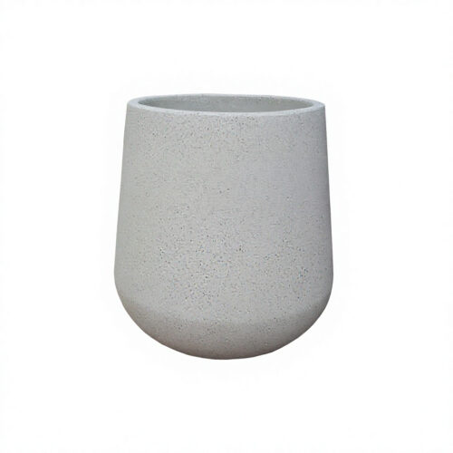 Vaso da fiori rotondo in cemento all'ingrosso per terrazze esterne