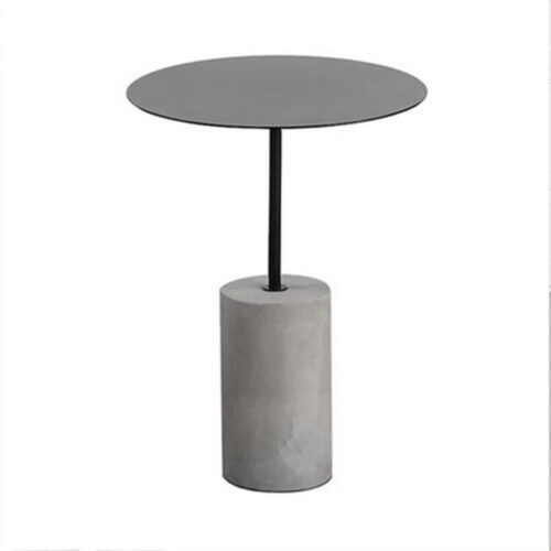 Wholesale Round Side Table Metal Top Concrete Base