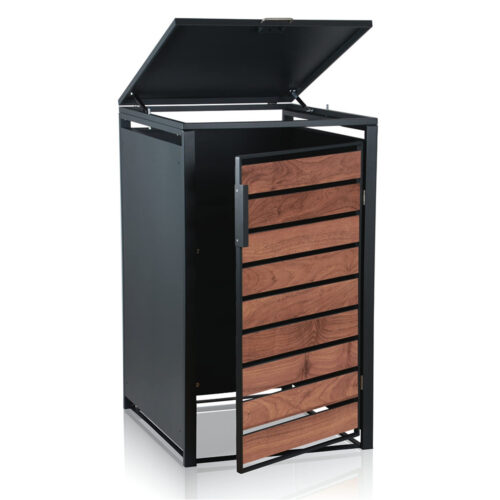 Wholesale Single Wheelie Bin Enclosure with Slatted Door