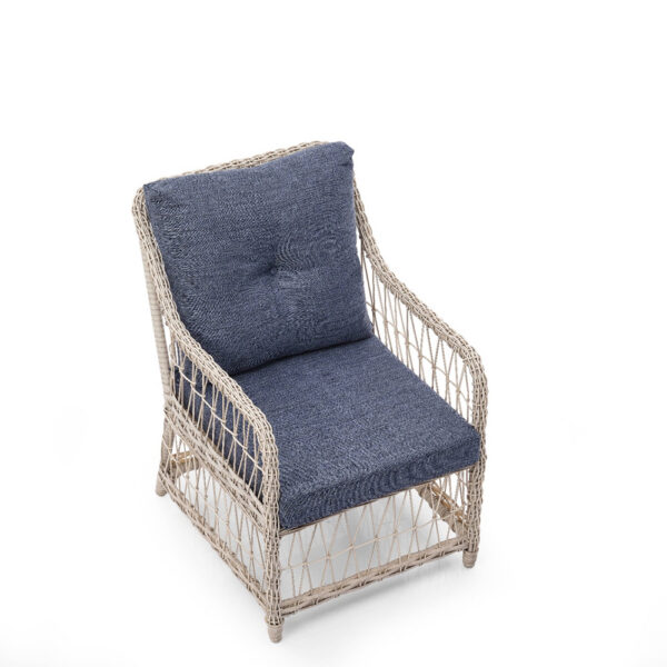 Wholesale Woven Patio Dining Set with Cushioned Armchairs