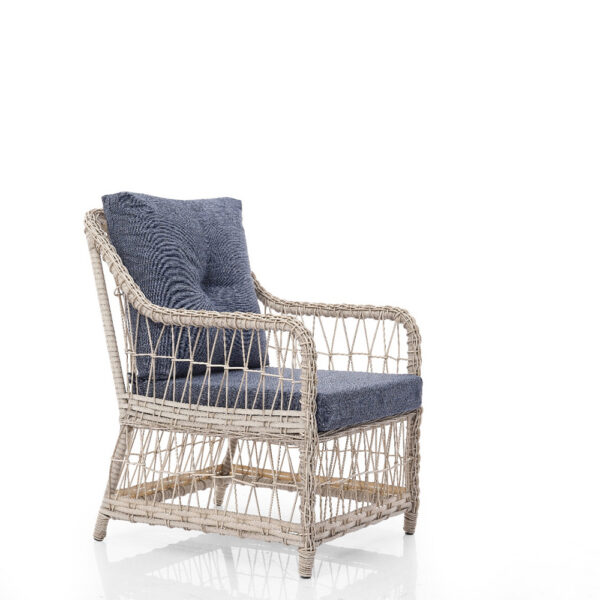 Wholesale Woven Patio Dining Set with Cushioned Armchairs
