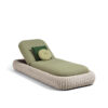 Woven Base Cushioned Patio Sun Lounger